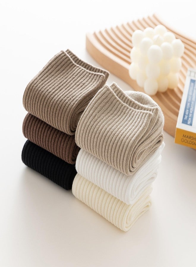KANAV 6/12 Pairs Ankle Socks for Women Cute Cotton Crew Casual Dress Socks - Image 3